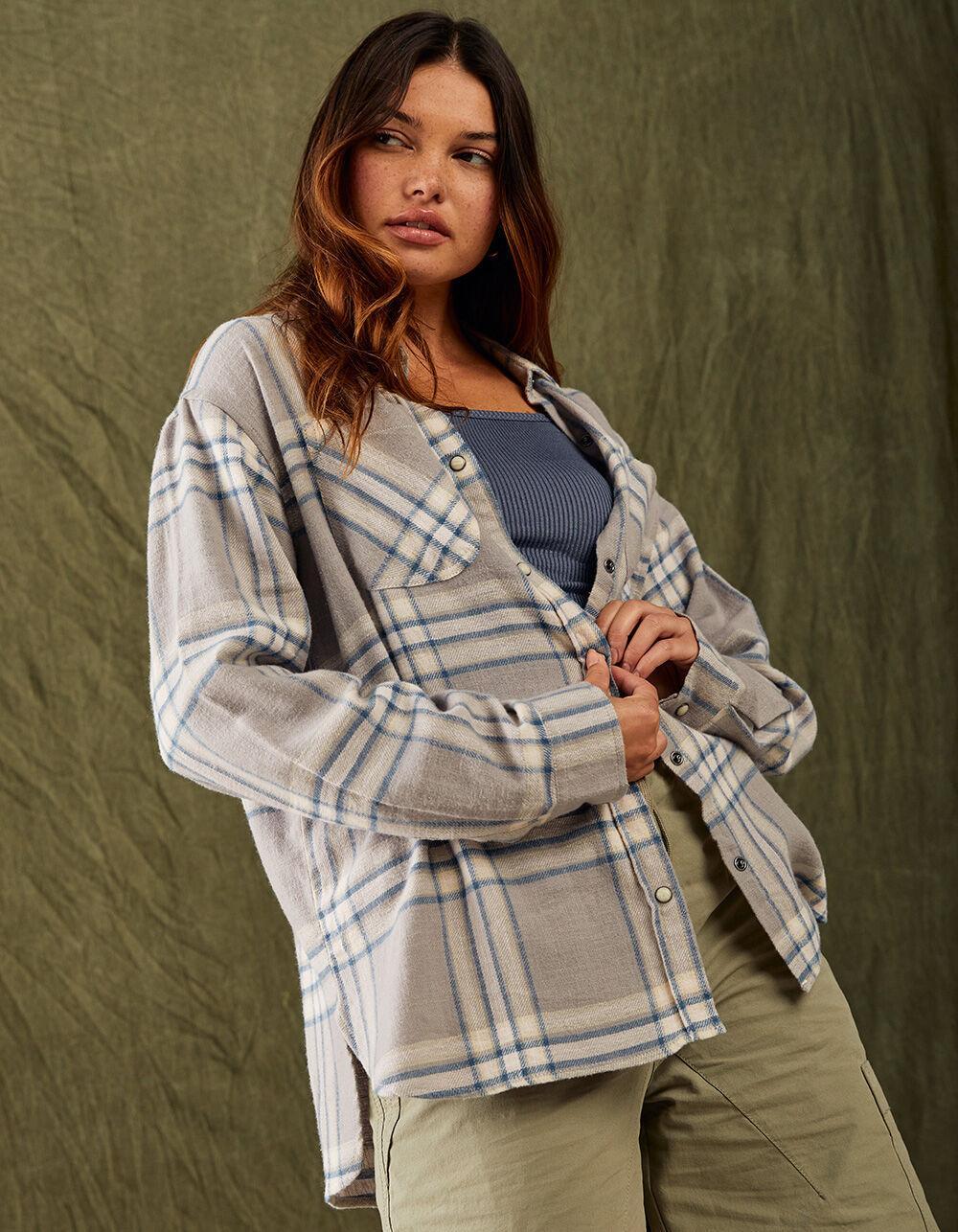 RSQ Womens Basic Flannel - CHARCOAL Product Image