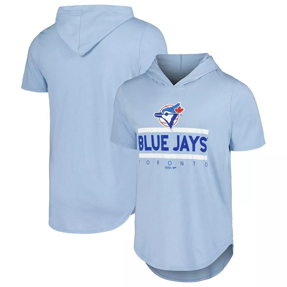 Men's Majestic Threads Powder Blue Toronto Blue Jays Tri-Blend Hoodie T-Shirt, Size: Medium, Jay Light Product Image