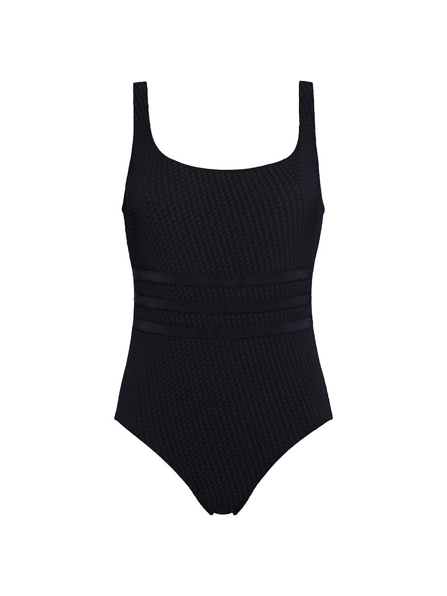 Womens Glory Striped Tank One-Piece Swimsuit Product Image