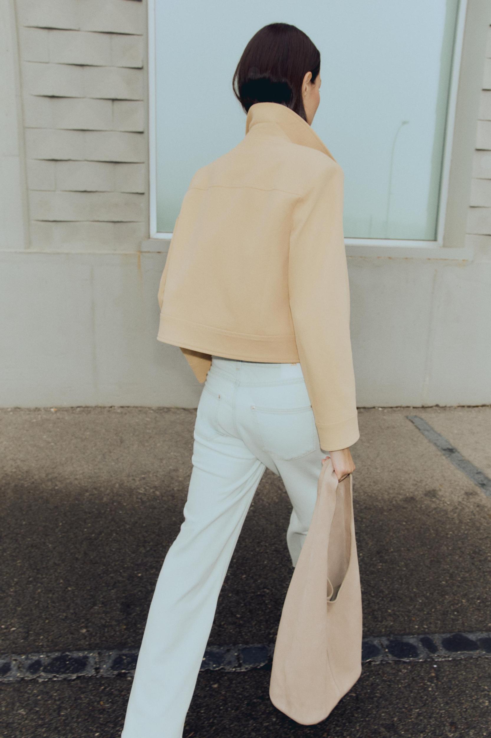 Z.09 STRAIGHT ANKLE HIGH WAIST CROSSOVER WAIST JEANS Product Image