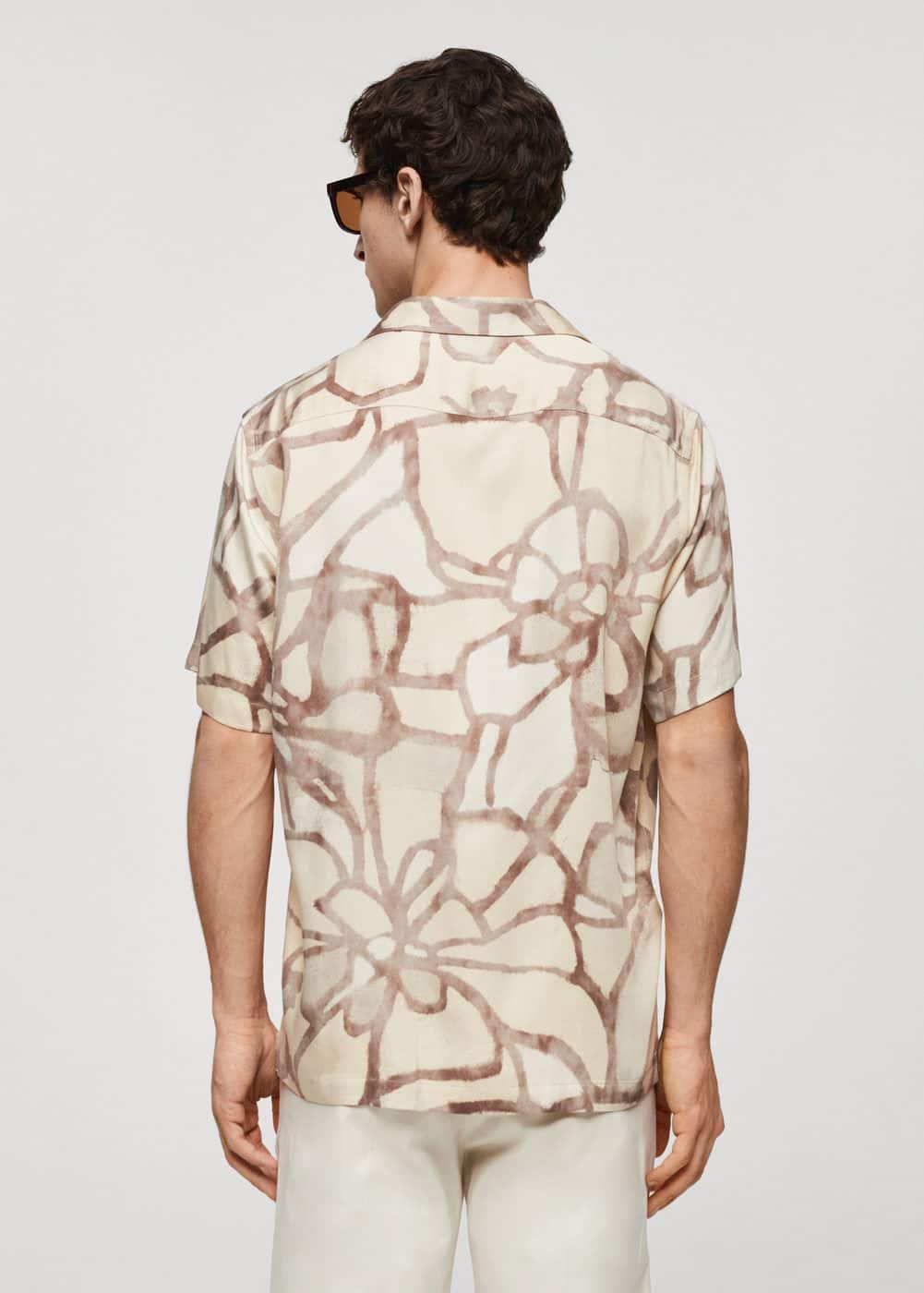 Mango Mens Printed Short-Sleeved Shirt Product Image