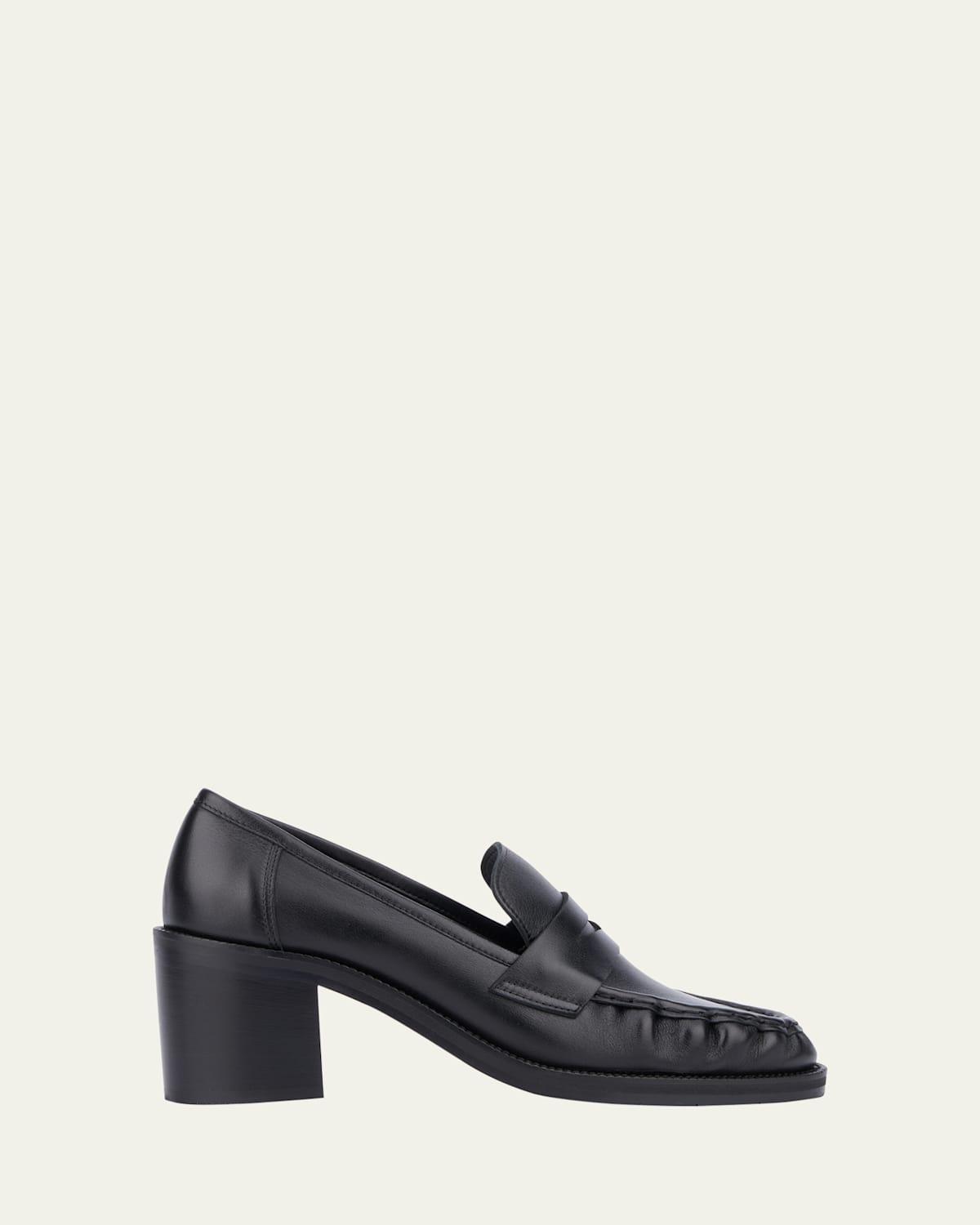 Mens VLogo Signature Leather Penny Loafers Product Image