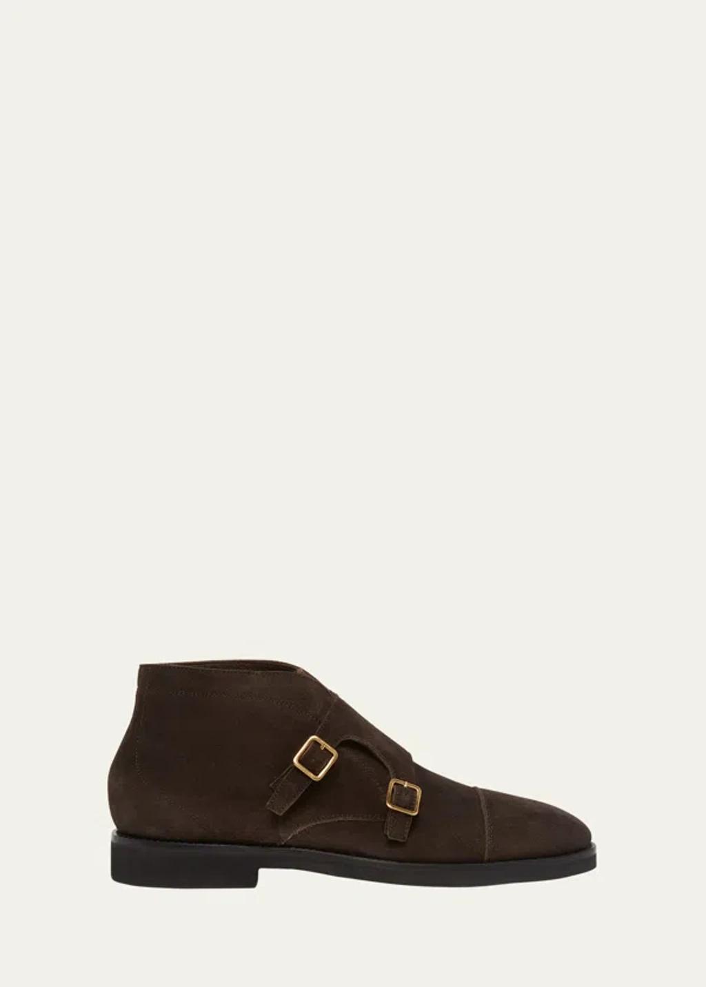 Mens Flair Suede Side-Zip Lace-Up Boots Product Image