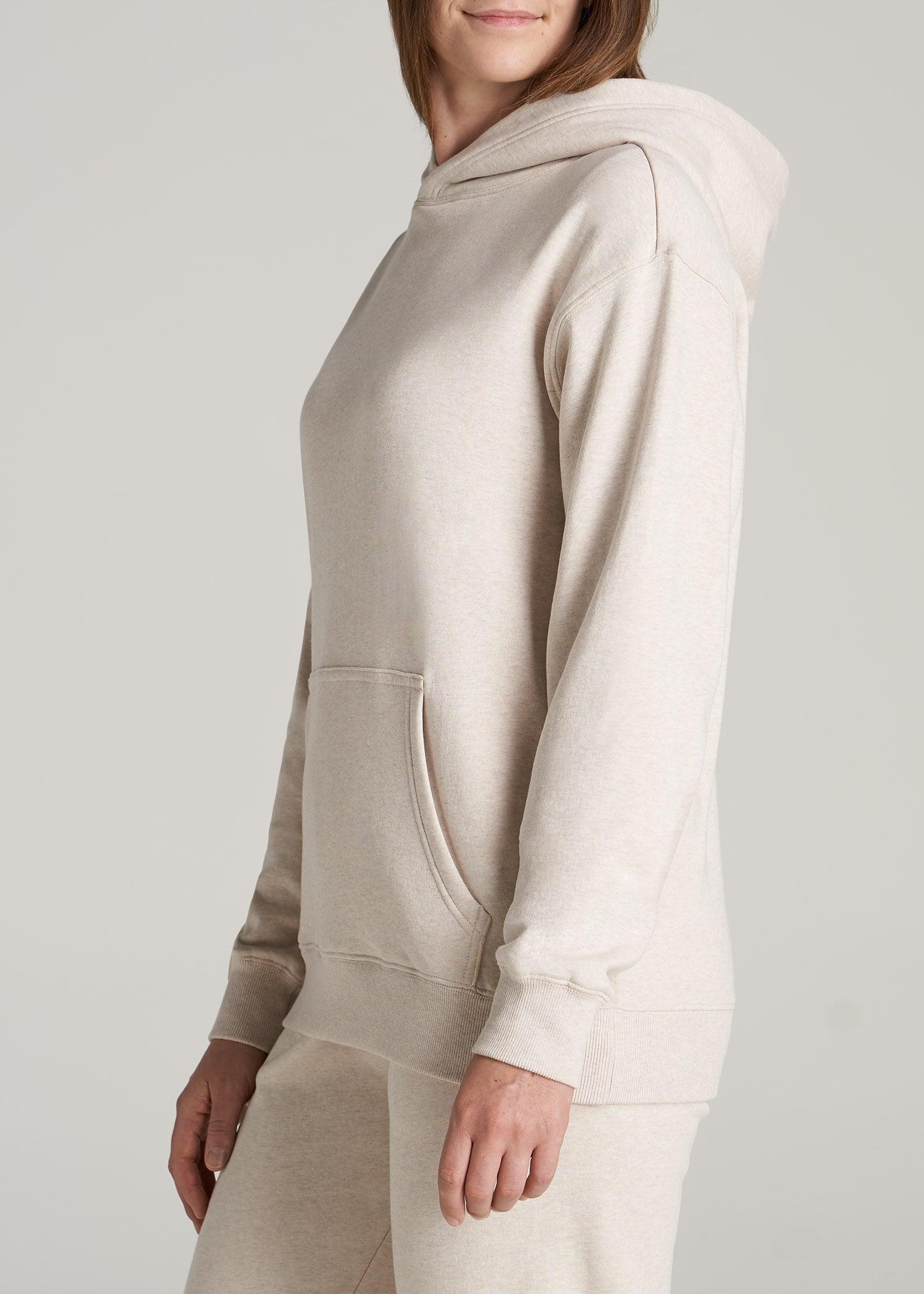 Wearever Fleece Relaxed Fit Women's Tall Hoodie in Oatmeal Mix Product Image