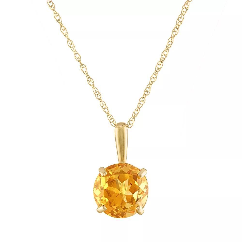 Designs by Gioelli 10k Gold Gemstone Solitaire Pendant Necklace, Women's, Size: 18", Red Product Image
