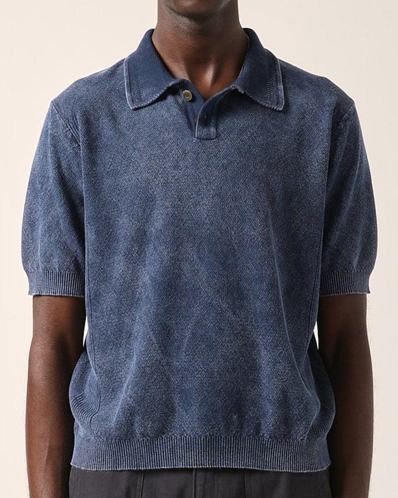 Rice Stitch Polo - Midnight Product Image