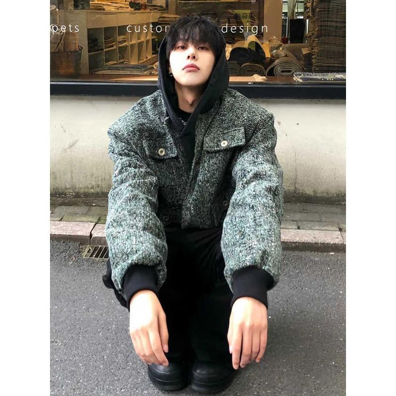 Crew Neck Tweed Jacket Product Image