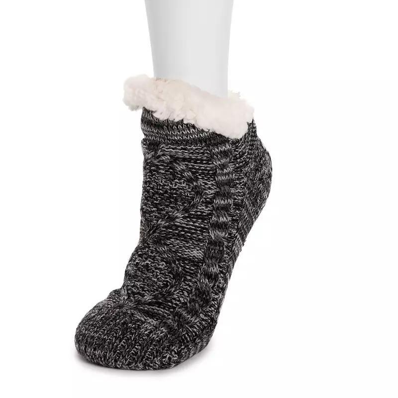 Women's MUK LUKS Short Slipper Socks, Size: SMLL/MEDM, Snowflake Blues Product Image