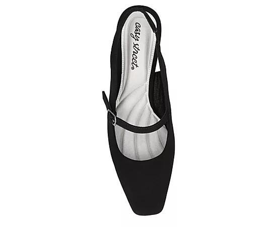 Easy Street Women's Cameo Square Toe Slingback Pumps, Size: 6.5 XW, Blue Product Image