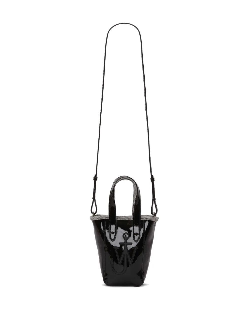 mini Belt coated-denim tote bag Product Image