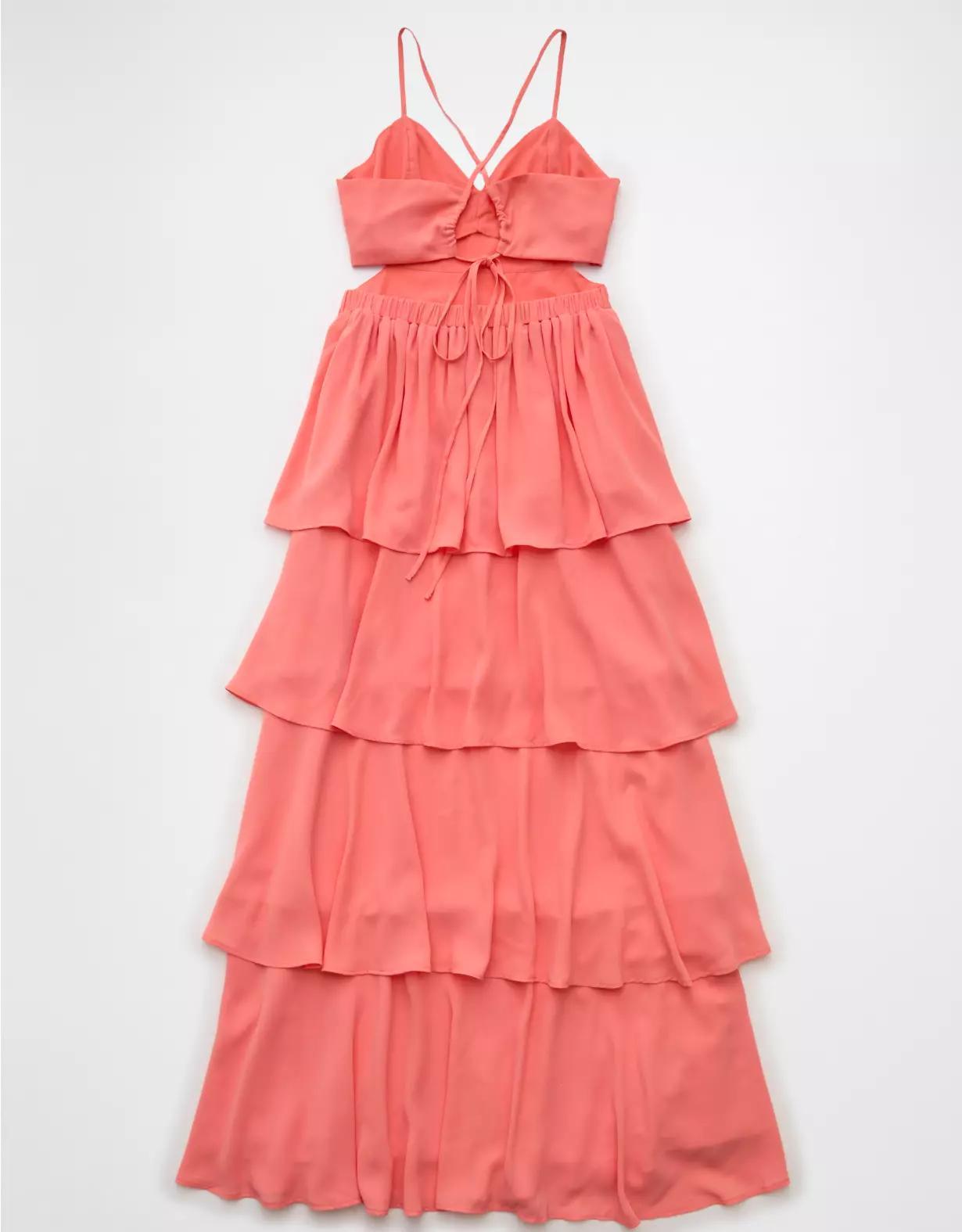 AE Cut-Out Tiered Maxi Dress Product Image