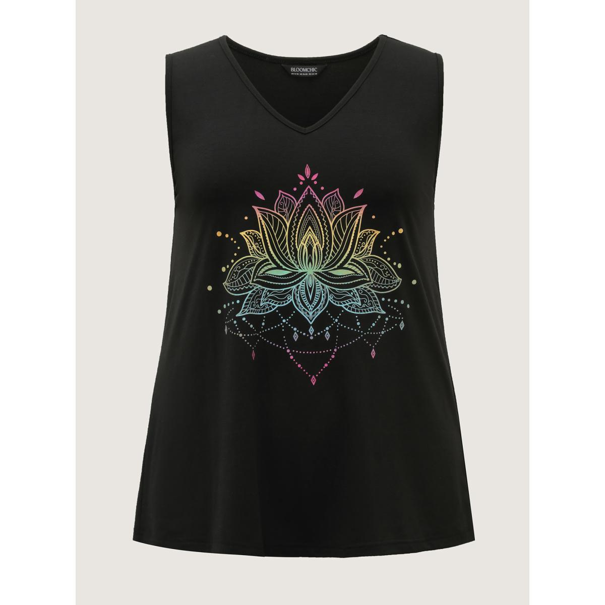 Plus Size Calming Vibes Solid Tank Top Women Black Non V-neck Everyday-Casual Tank Tops Camis BloomChic 12/L Product Image
