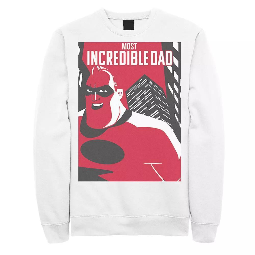 Disney / Pixar's The Incredibles 2 Men's Dad Poster Hoodie, Size: Small, White Product Image