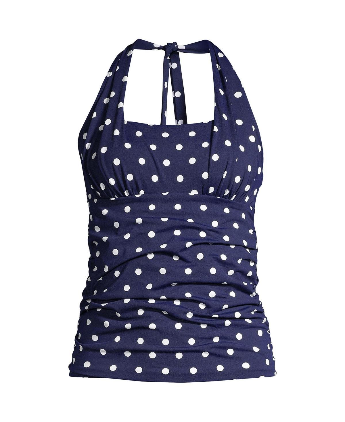 Plus Size Lands' End UPF 50 Squareneck Halter Tankini Swimsuit Top, Women's, Size: 16 W, Strawberry Floral Product Image