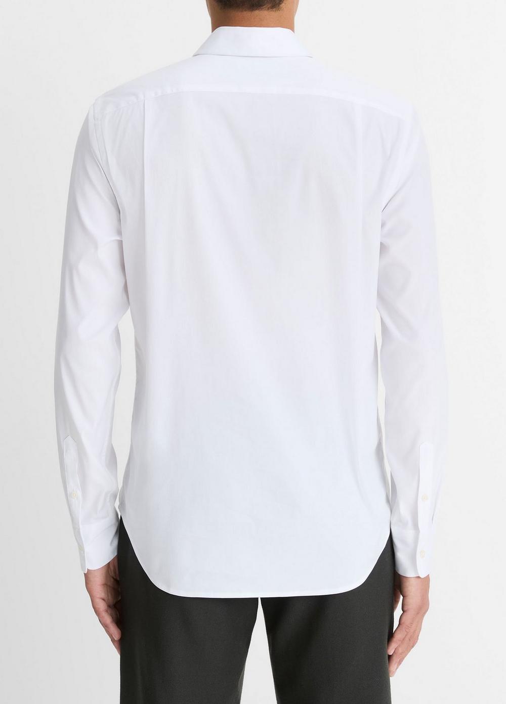 Mens Stretch-cotton Poplin Shirt, Black, Size XXL Vince Product Image