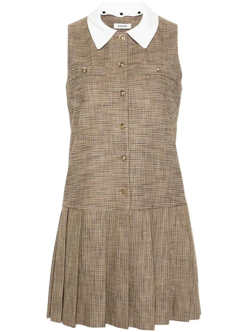 houndstooth-pattern mini dress Product Image