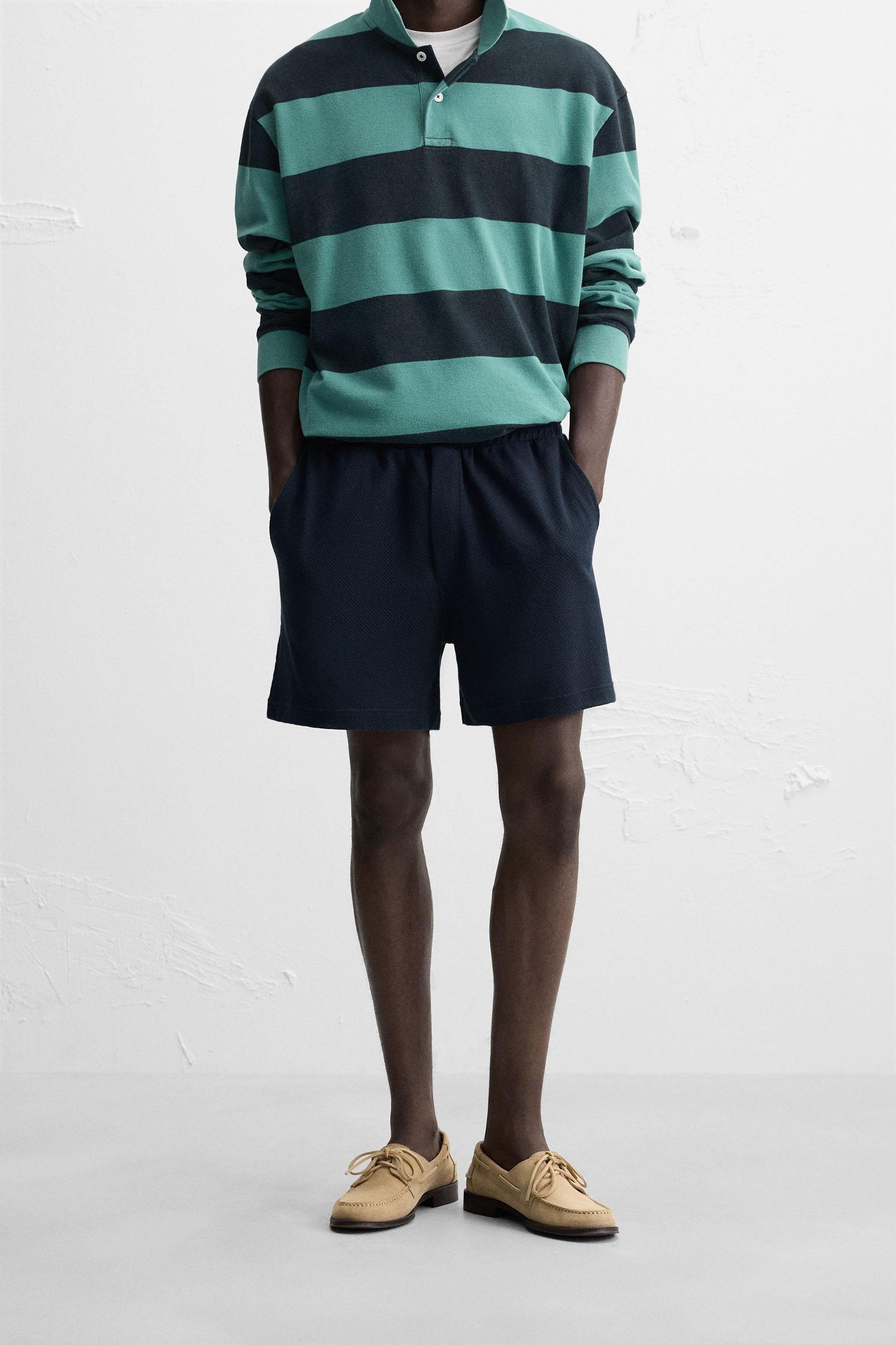 TEXTURED RELAXED FIT SHORTS Product Image