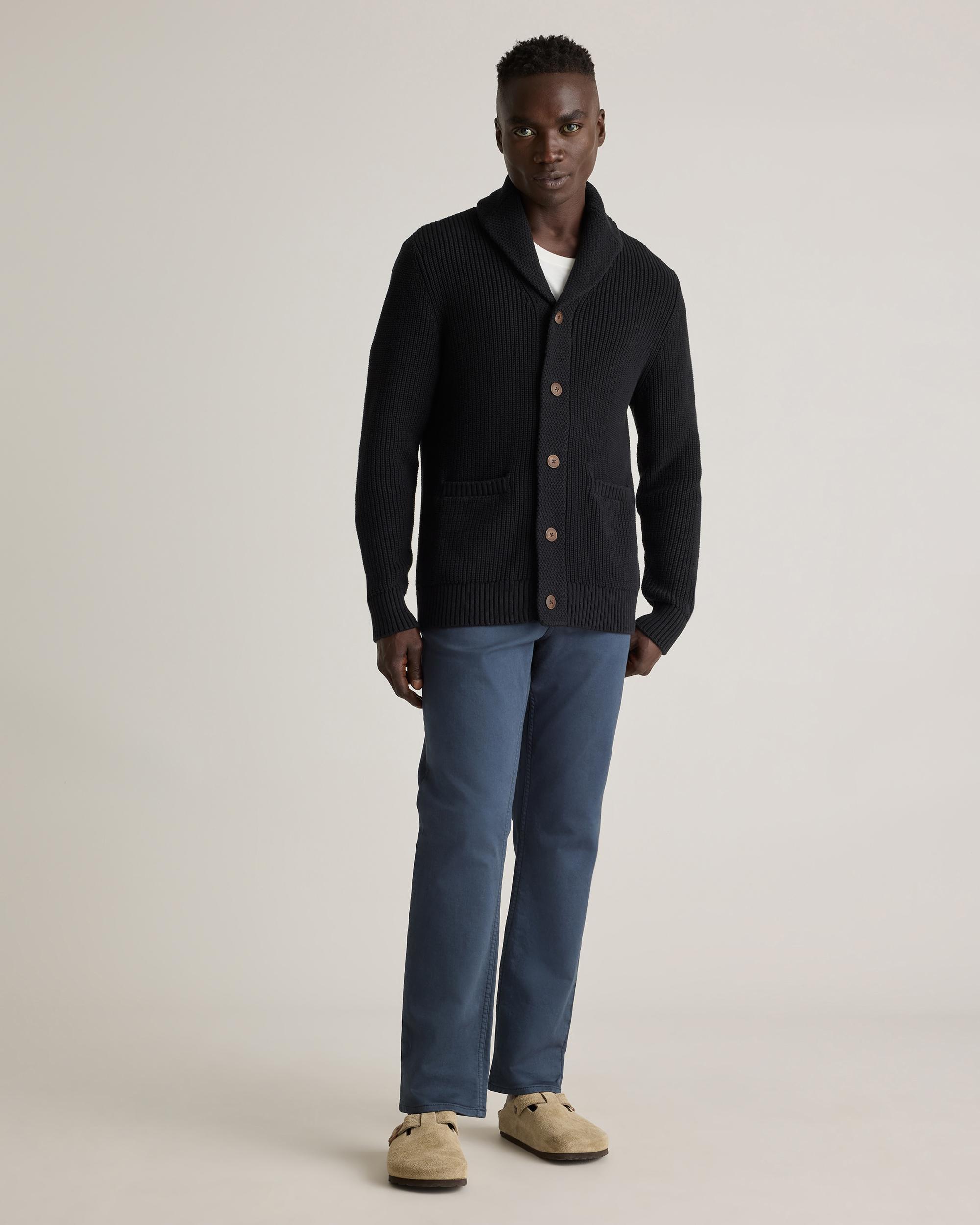 Quince | Men's Shawl-Collar Cardigan Sweater Organic Cotton Product Image