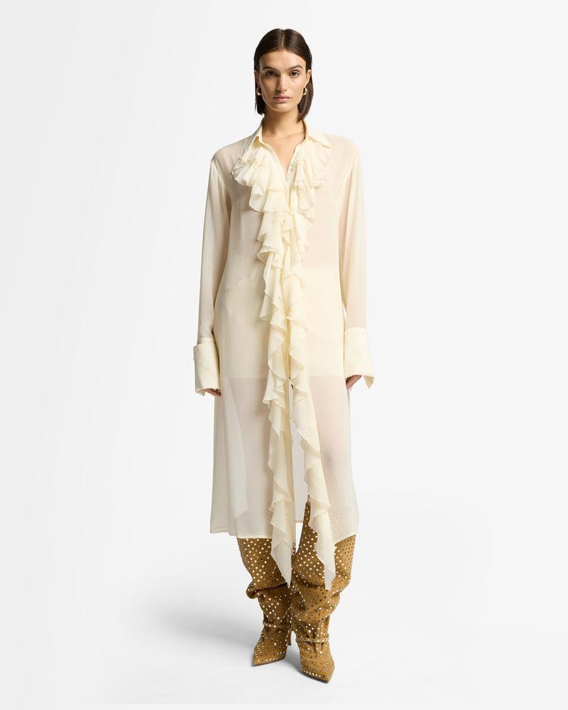 Silk Ruffle Dress Product Image