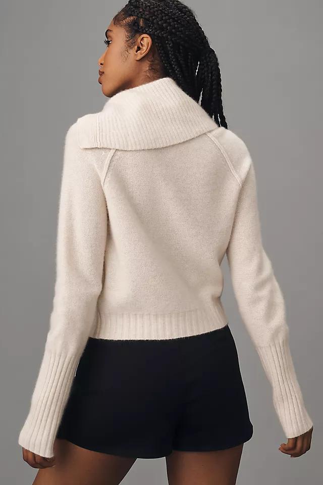 Pilcro Asymmetrical Button Cashmere Cardigan Sweater Product Image