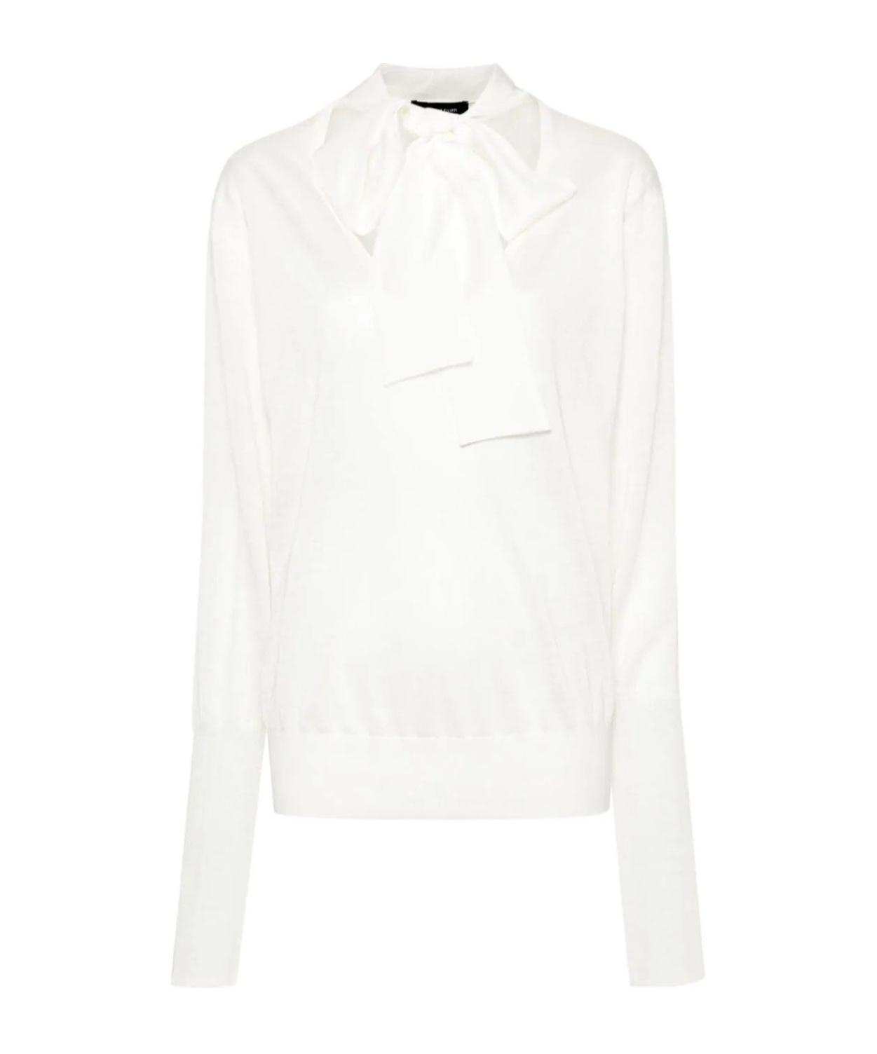 FABIANA FILIPPI Long-sleeved Sweater In White Product Image