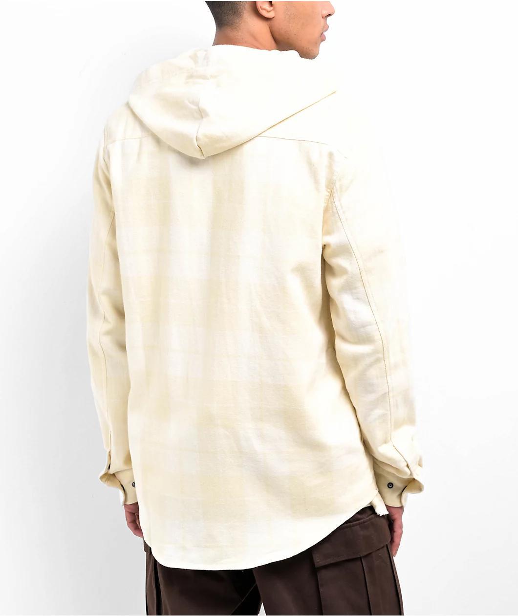 Cookies Park Ave Cream Hooded Long Sleeve Button Up Shirt Product Image