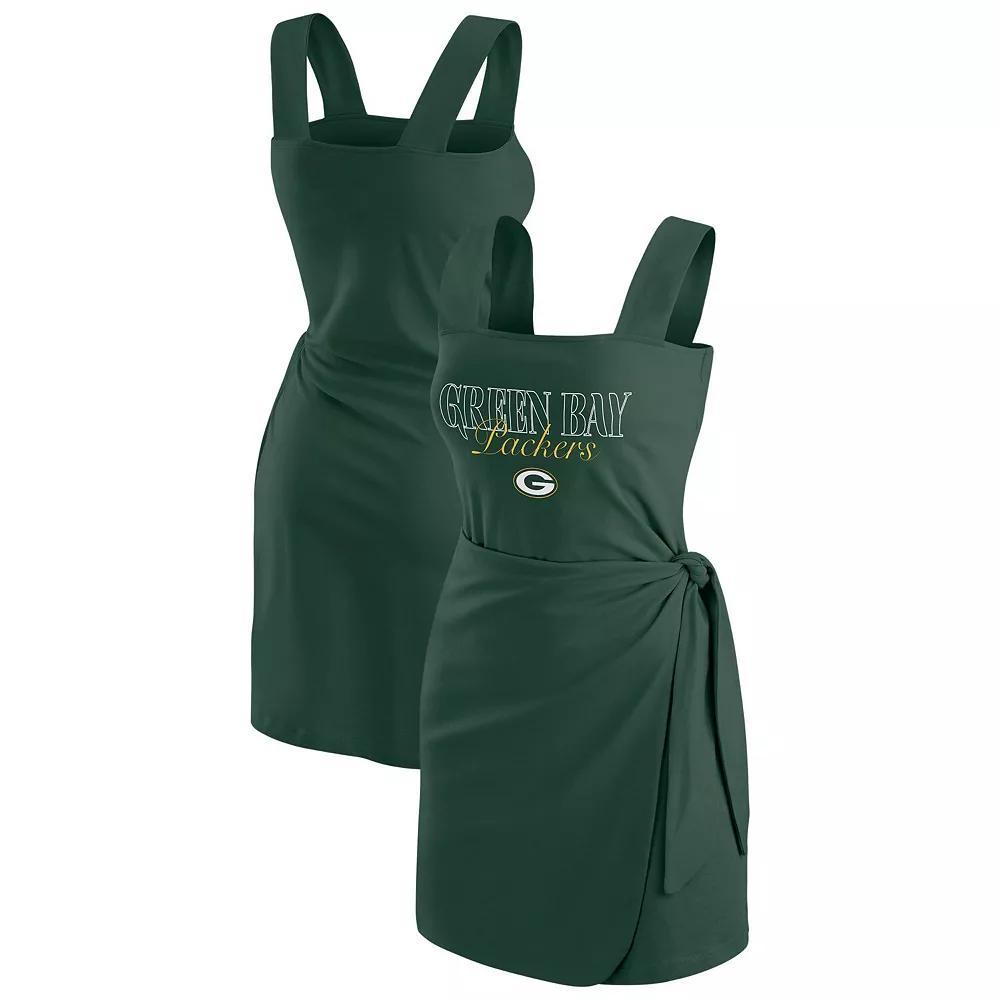 Women's WEAR by Erin Andrews  Aqua Miami Dolphins Wrap Dress, Size: Small, Turquoise A Product Image
