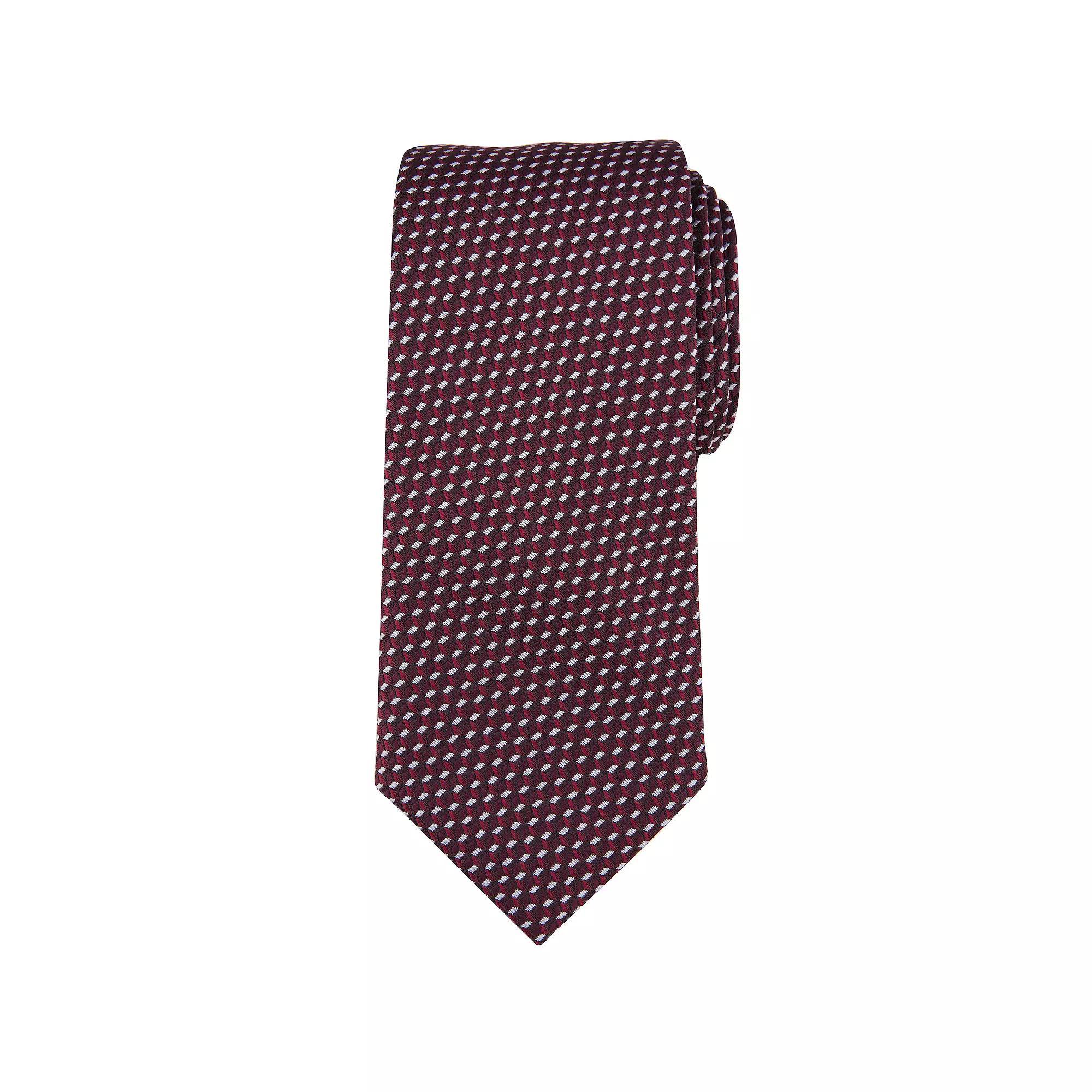 Men's Bespoke Geometric Tie, Red Dan Product Image