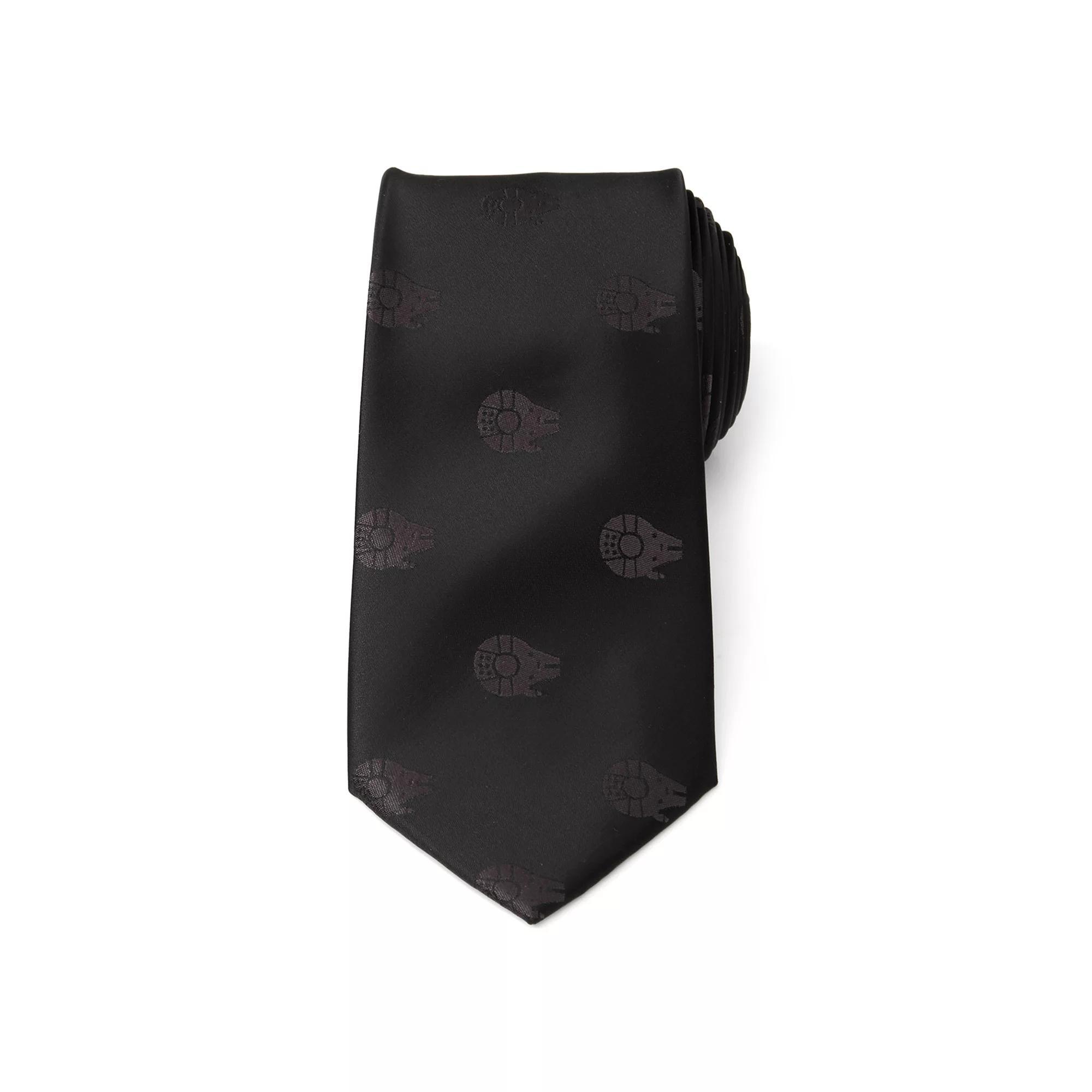 Men's Star Wars Pattern Tie, Millennium Black Product Image