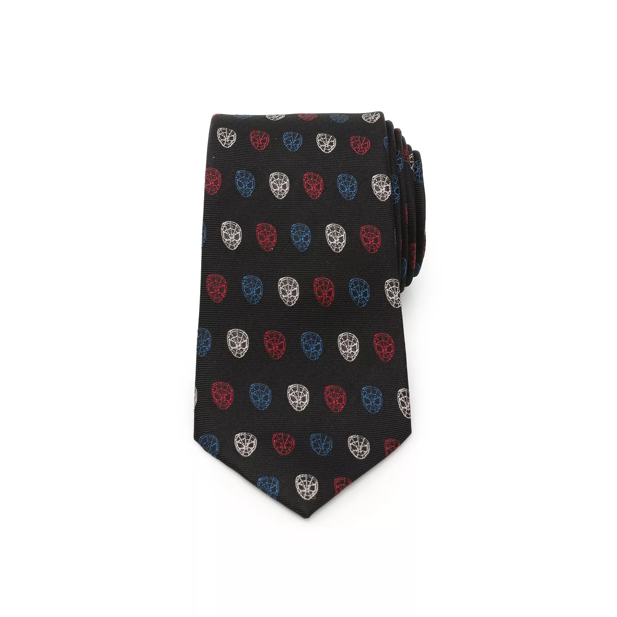 Men's Marvel Character Tie, Spider Man Black Product Image