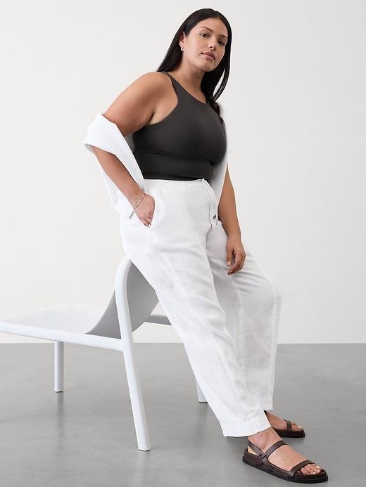 Retreat High Rise Linen Ankle Pant Product Image