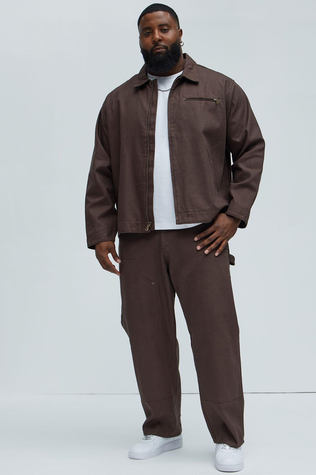 Alexander Double Knee Straight Utility Canvas Pants - Brown Product Image