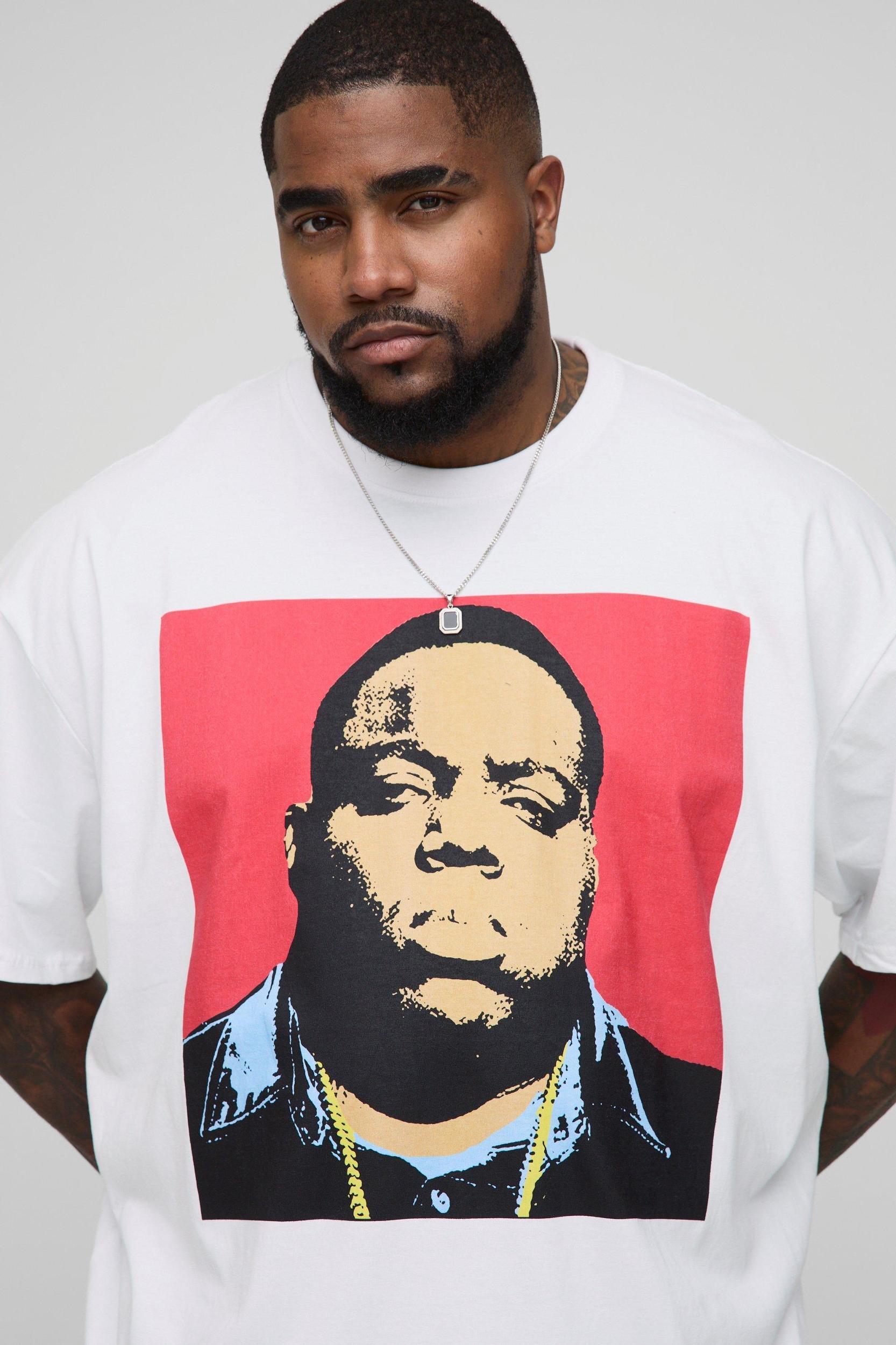 Plus Oversized The Notorious BIG License Print T-Shirt | boohooMAN USA Product Image