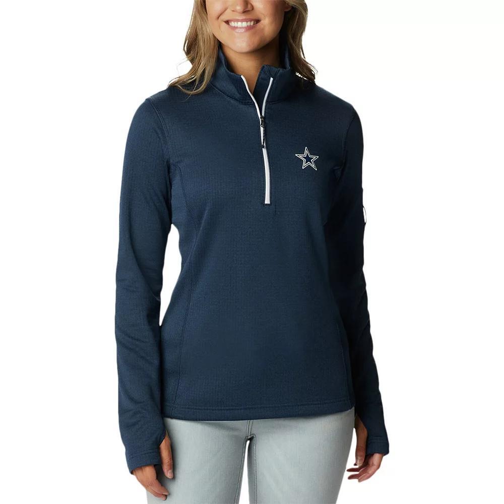 Women's Columbia Navy Dallas Cowboys Park View Omni-Wick Half-Zip Top, Size: 2XL, Blue Product Image