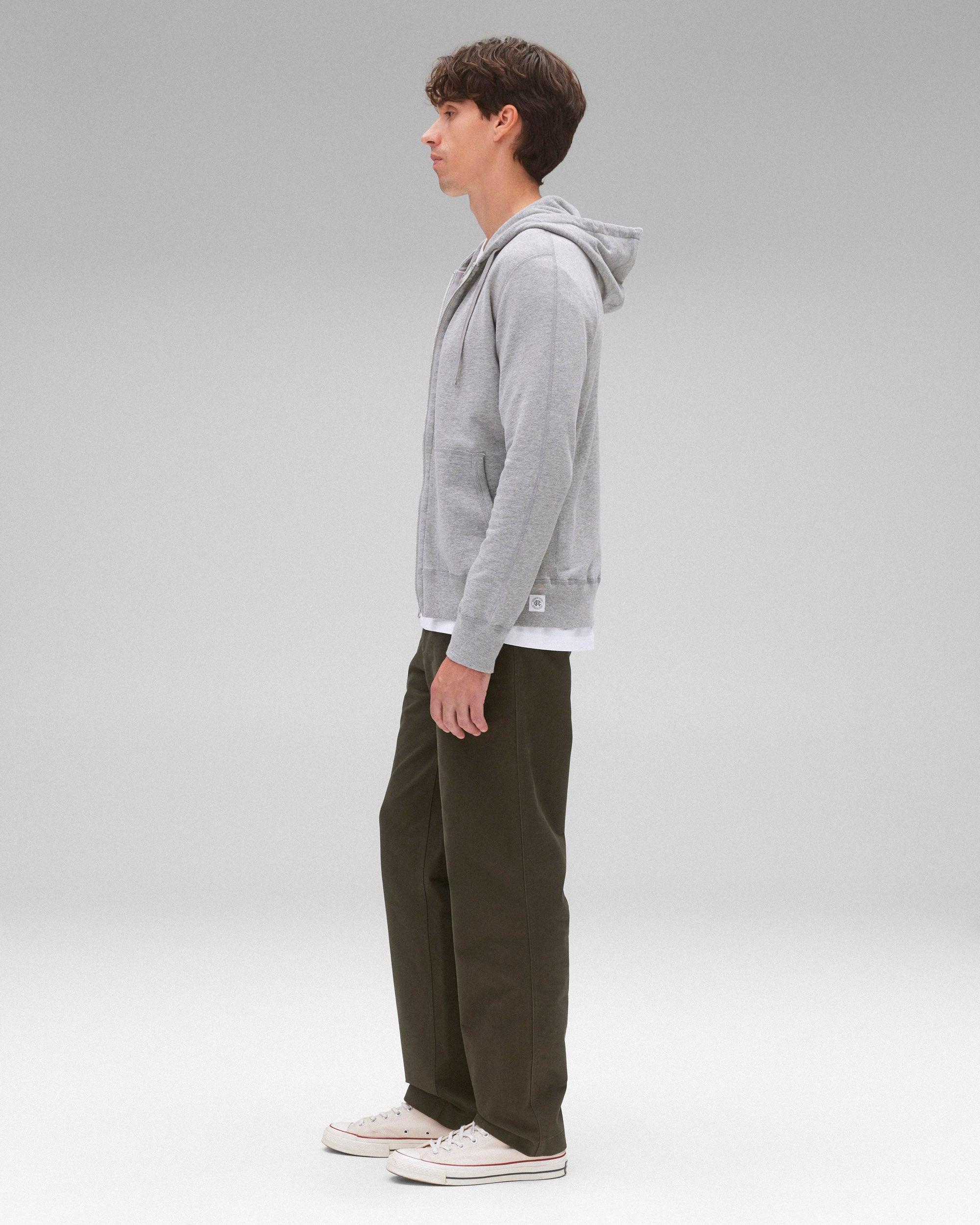 Lightweight Terry Slim Zip Hoodie Male Product Image