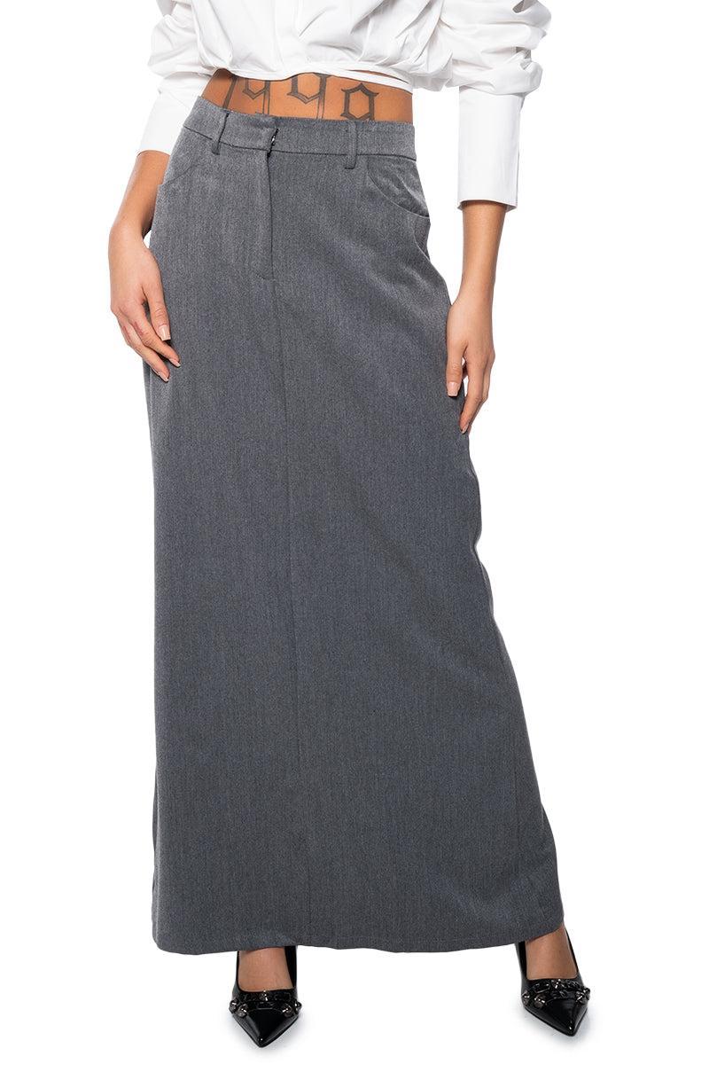 MINIMAL ELEGANCE WOVEN MAXI SKIRT Product Image