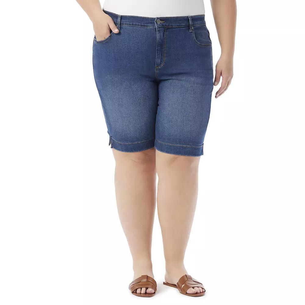 Plus Size Gloria Vanderbilt Amanda Bermuda Shorts, Women's, Size: 20 W, Prato Product Image