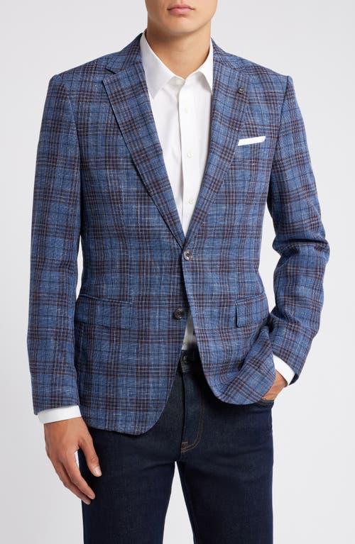 HUGO BOSS Hutson Glen Plaid Slim Fit Sport Coat In Blue Product Image