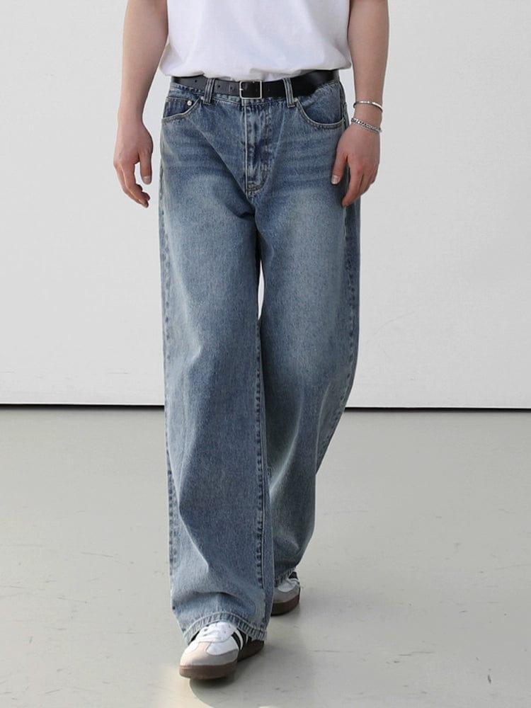 RT No. 11516 BLUE STRAIGHT DENIM JEANS Product Image