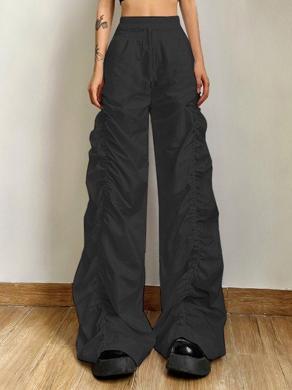 Ruched High Rise Parachute Pants Product Image