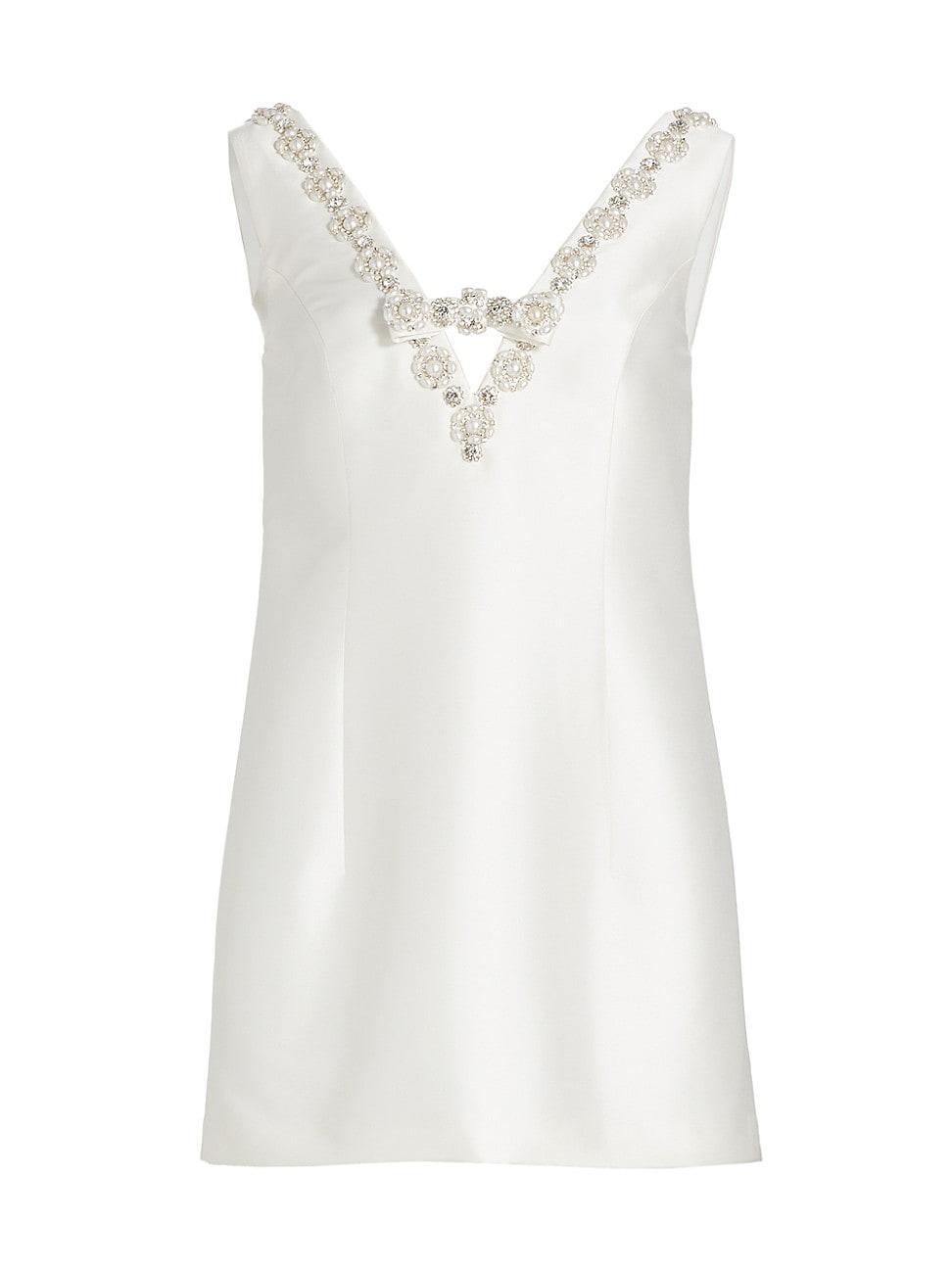 Womens Sylvie Embellished Mikado Minidress Product Image