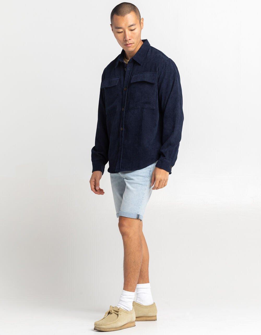 RSQ Mens Light Roll Cuff Denim Shorts - LIGHT WASH Product Image