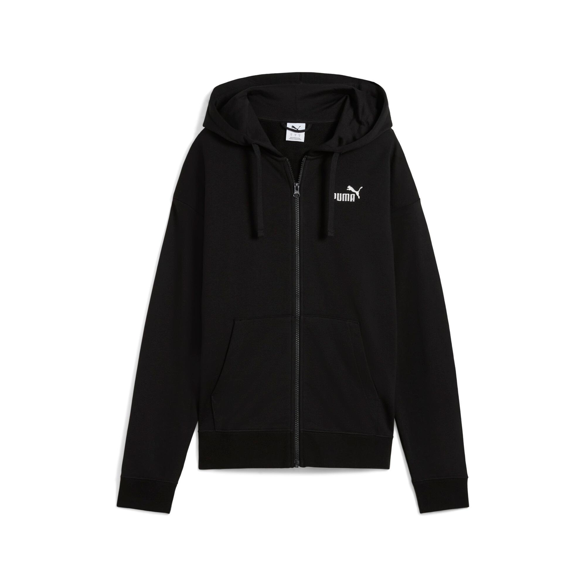 PUMA Essentials Small No. 1 Logo French Terry Women's Comfort Full-Zip Hoodie Product Image