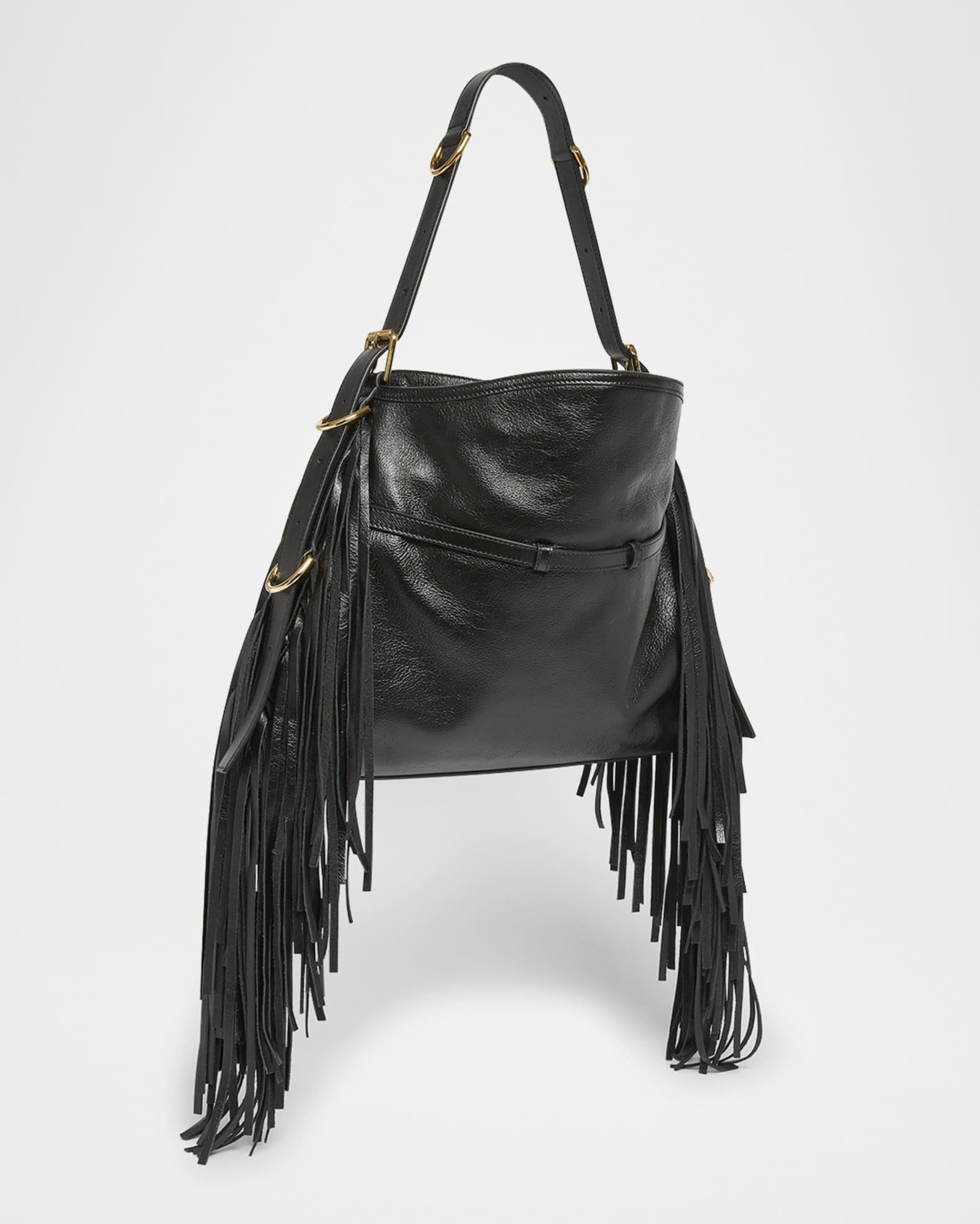 Voyou Medium Shoulder Bag in Fringe Leather  Product Image