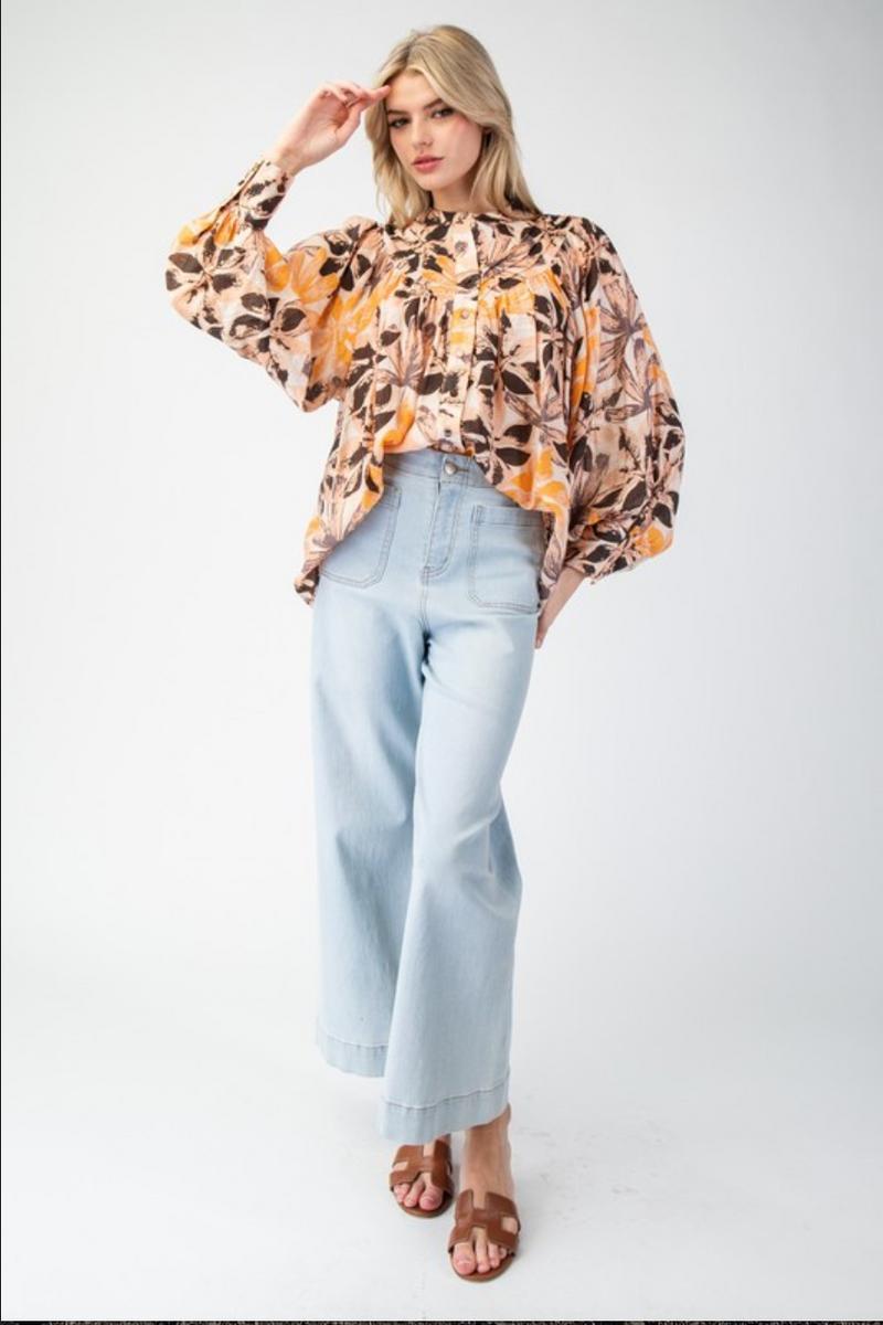 Bubble Sleeve Blouse Product Image
