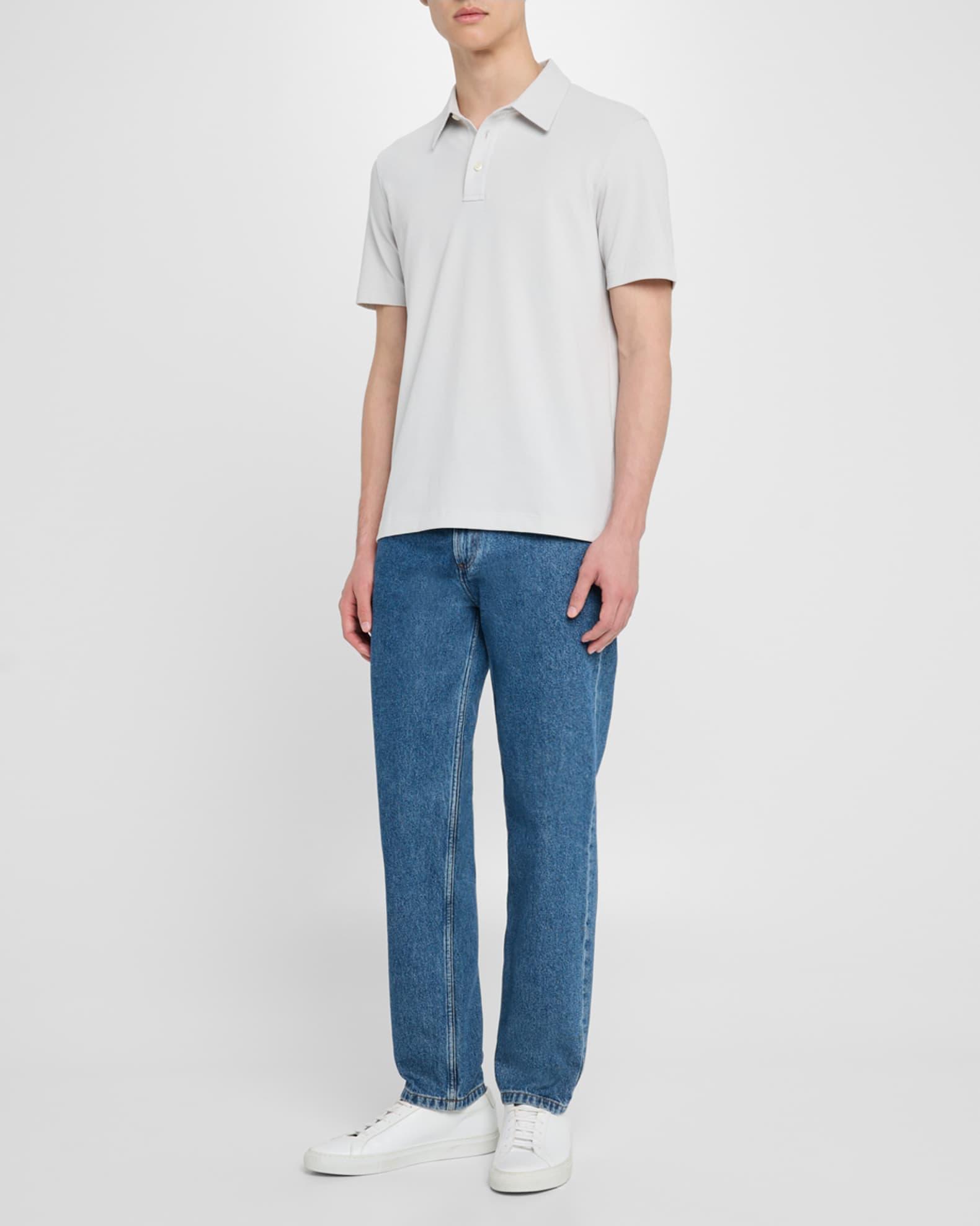 Men's Striped Cotton-Blend Polo Shirt Product Image