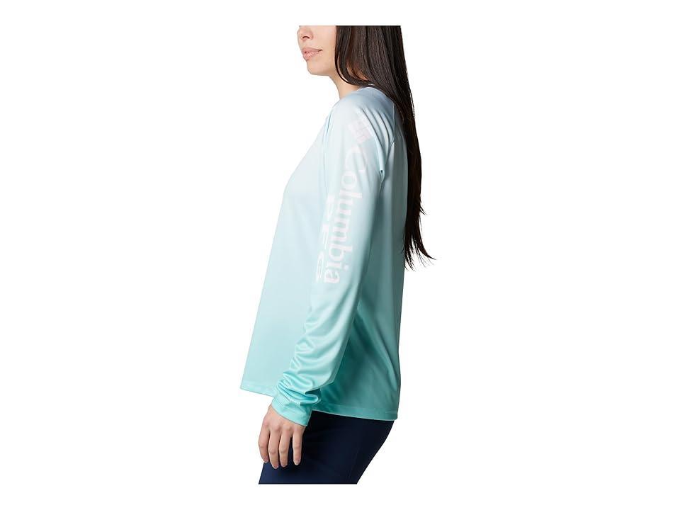 Columbia Super Tidal Tee Long Sleeve (Gulf Stream Basic Gradient) Women's Clothing Product Image