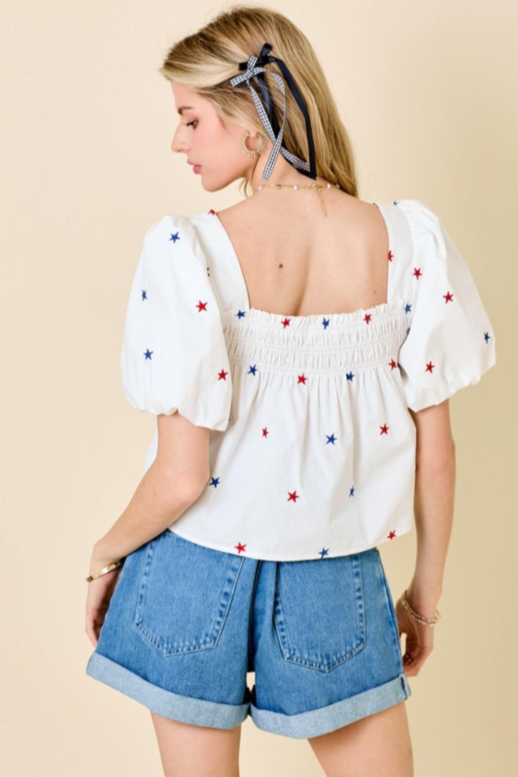 Star Det Babydoll Top Product Image