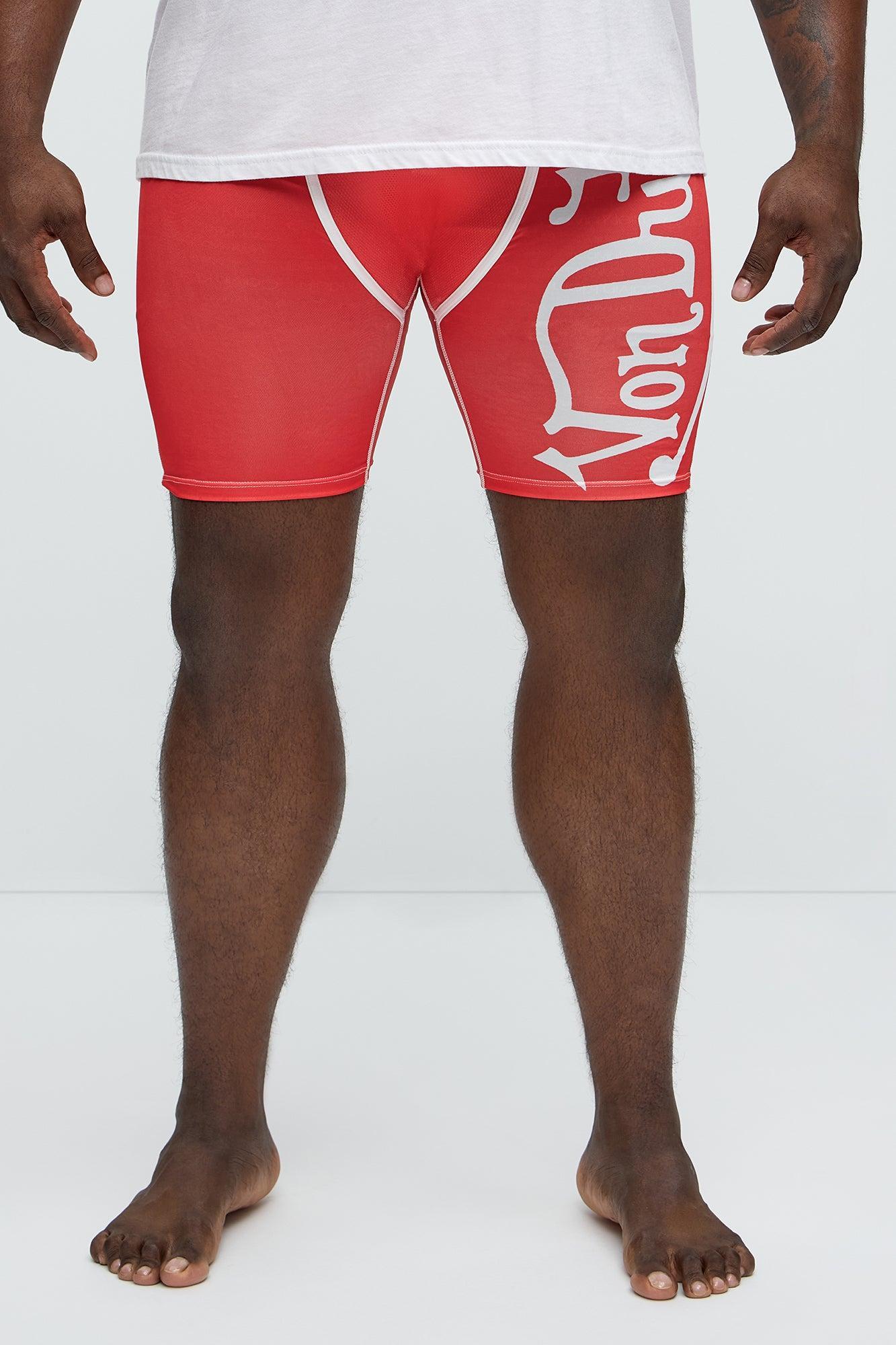 Von Dutch Vertical Logo Boxer Brief - Red/combo Male Product Image