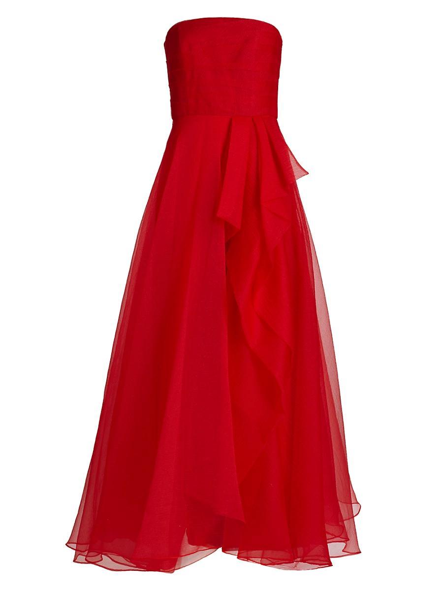 Womens Teresa Draped Tulle Gown Product Image